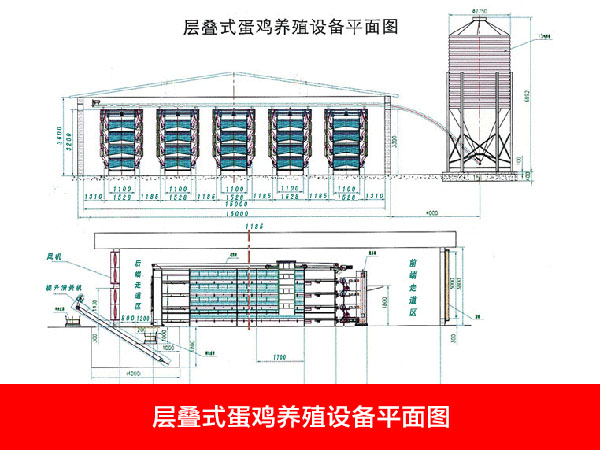 層疊式蛋雞養(yǎng)殖設(shè)備平面圖